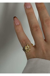 Heliophilia Silver Anillo KPEGMSA1963 de Latón con Laca Dorado